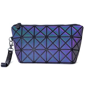 Geometric and Holographic Pouch w/Wristlet