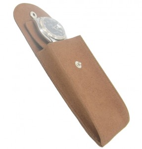 Suede Watch Travel Pouch