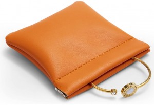 PU Leather Slim Jewelry Pouch