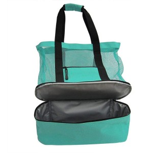 Beach Tote w/ Zipper & Insulated Cooler