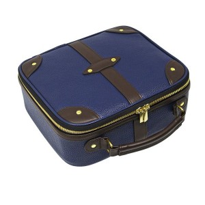 Professional leather Train Make Up Case