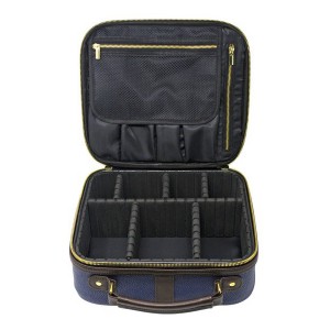 Professional leather Train Make Up Case