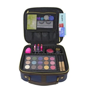 Professional leather Train Make Up Case