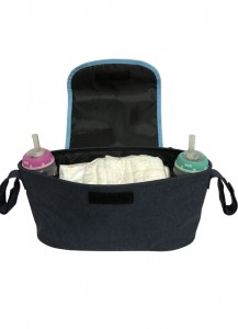 Baby Stroller Organizer Bag with Double Isolated Bottle Holder