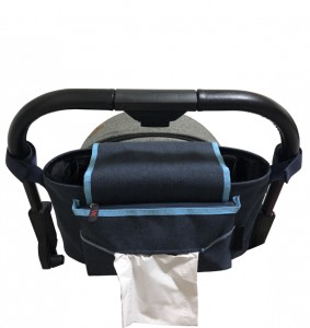 Baby Stroller Organizer Bag with Double Isolated Bottle Holder