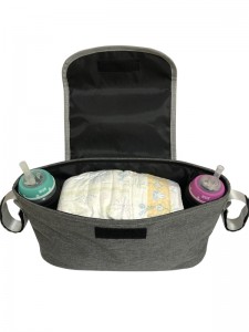 Baby Stroller Organizer Bag with Double Bottle Holder