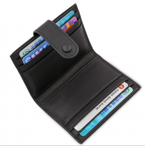 Biofold card pouch in woven leather