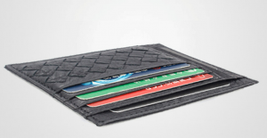 Woven Leather Card Holder