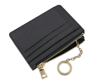 Zipper Credit Card wallet with Keychain