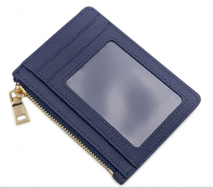 Zipper Credit Card wallet with Keychain