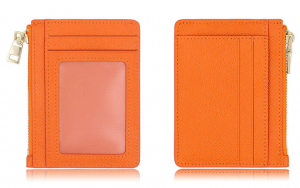 Zipper Credit Card wallet with Keychain