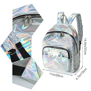 Holographic Laser School Backpack Travel Casual Daypack